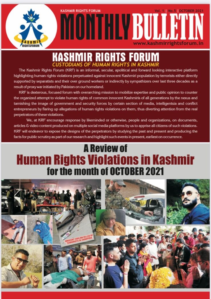 A Preview of Monthly Bulletin October 2021 comprising of human rights violations.