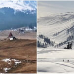 Gulmarg during two seasons. In One season it has snow and for 2024 january, it remains deficit of snow.
