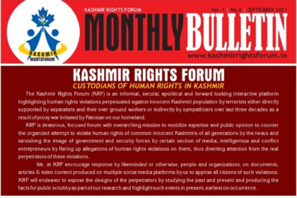 A preview of the Monthly Bulletin September 2021 in comprising of human rights violations.