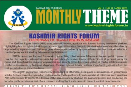 A preview of Monthly Theme April 2023 composing a detailed report on comparison of Jammu and Kashmir Divisions.