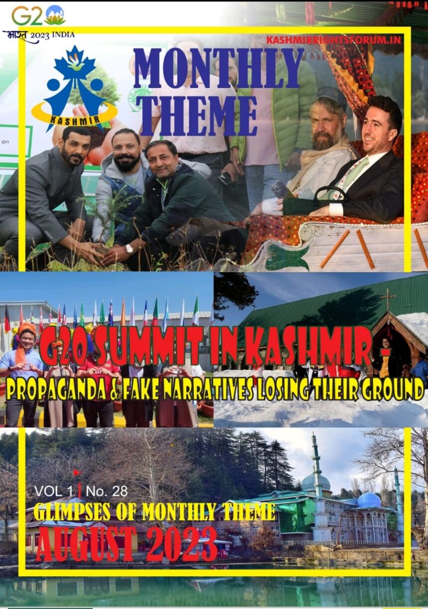 A preview of Monthly Theme August 2023 comprising of G20 Summit and peace in Jammu in Kashmir.