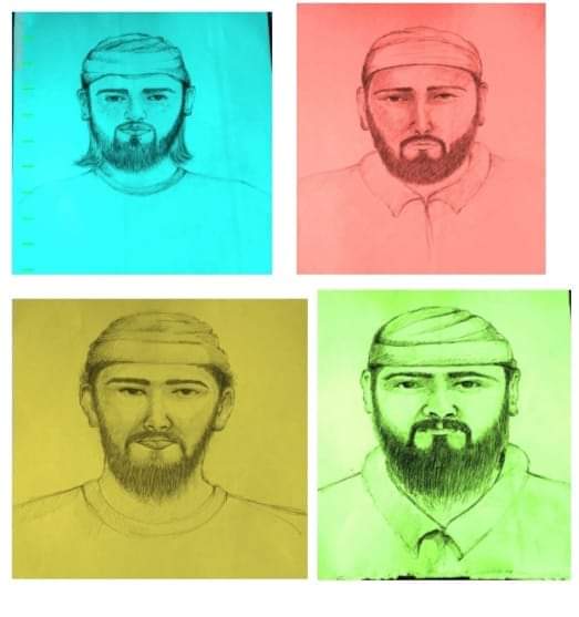 Sketches of four terrorists roaming in Doda area of Jammu.