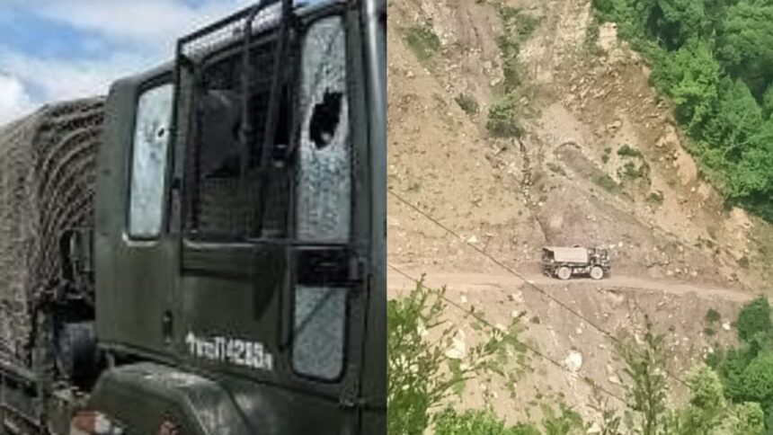 Terrorists attack Army Convoy in Kathua, resulting in killing of five army soldiers.