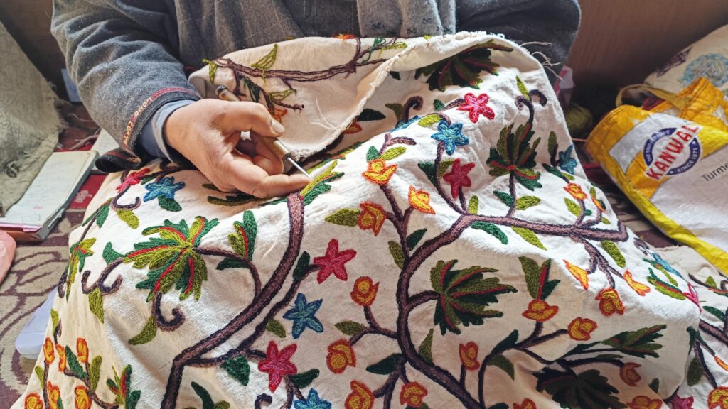 Kulgam Woman Empowers Herself and Others through Crewel Work Centre