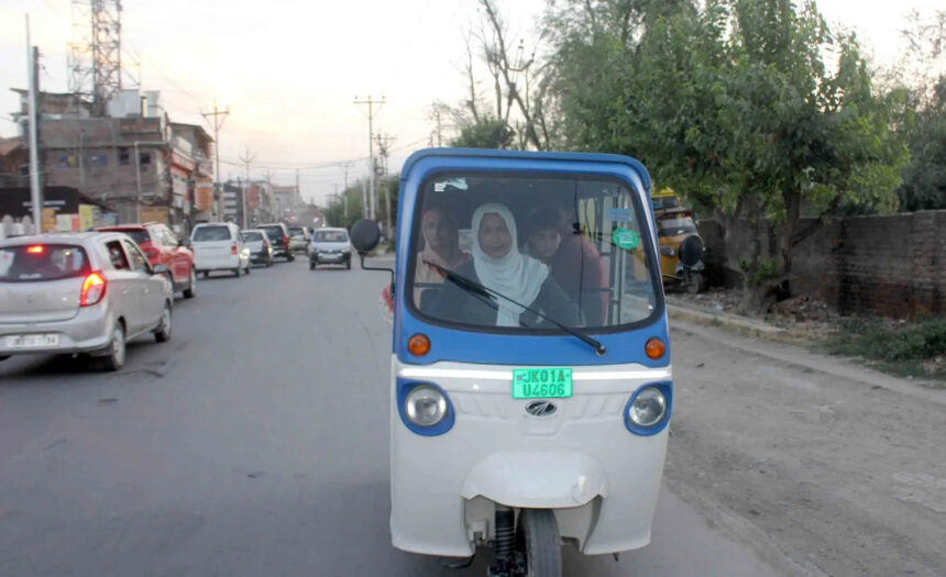 Kounsar Jan becomes Kashmir's first E-rickshaw driver.