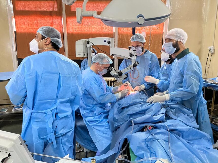 In Pic: Govt Medical College Srinagar doctors perform surgery on blind children belongoing to J&K through Ayushman Bharat cards for free.