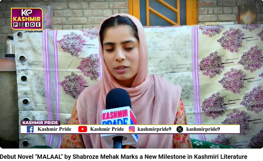 In Pic: Shabroze Mehak, a budding Kashmiri Novelist from South Kashmir's Pulwama.