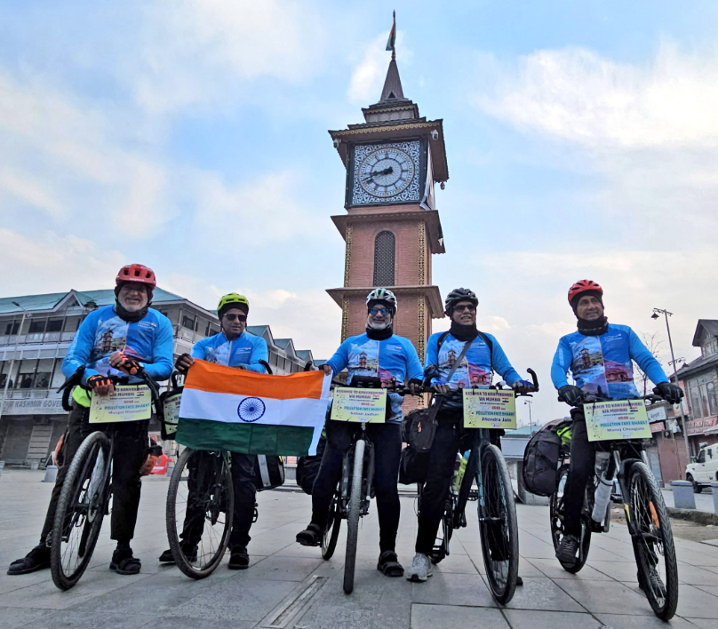 In Pic: A Group of Cyclists in Their 60s Embark on a Remarkable Journey - Kashmir to Kanyakumari