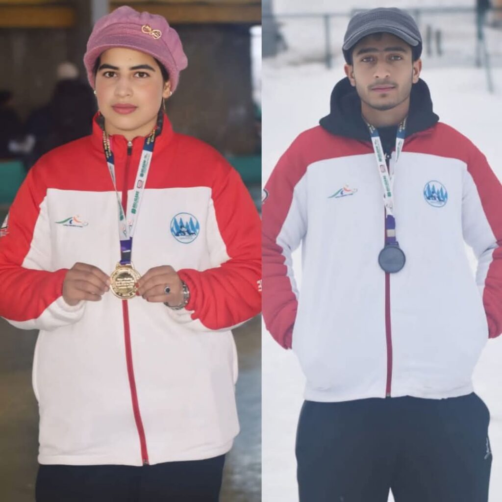 Proud Moment for Kulgam: Sulfia Nisar and Innayat Ashraf Shine at 4th National Curling Championship